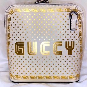 Mini Gucci “Guccy” Leather Crossbody Bag